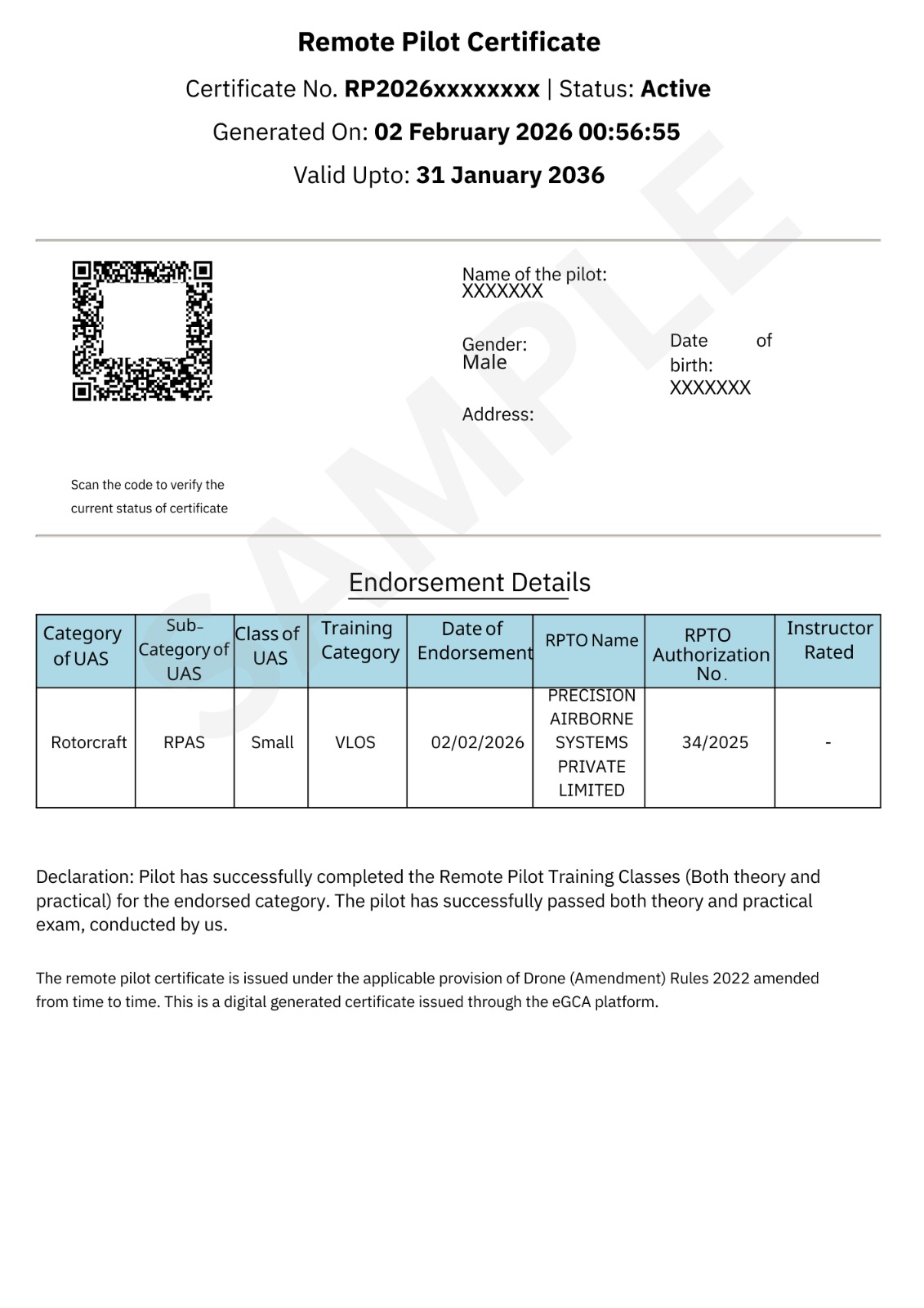 DGCA Drone Pilot Certification